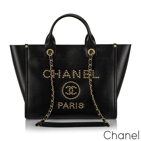 leather chanel deauville|chanel deauville tote authentic.